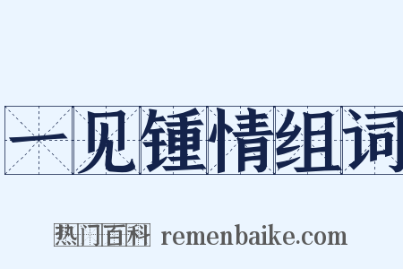 一见锺情组词是什么意思的图片